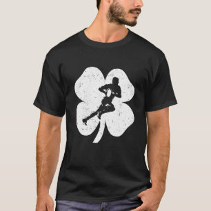 St. Patricks Day Ireland Rugby Retro Shamrock Iris T-Shirt