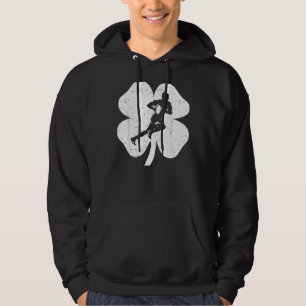 St Patricks Day Ireland Rugby Retro Shamrock Irish Hoodie