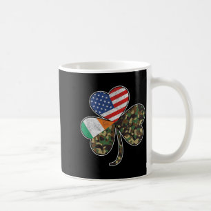 St patricks day irish american flag camouflage coffee mug