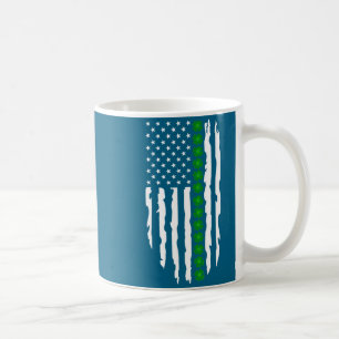 St. Patrick's Day Irish American Flag  Coffee Mug