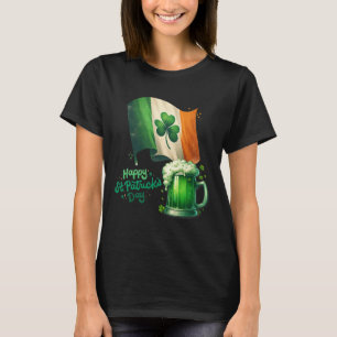 St Patrick's Day Irish Beer Ireland Flag Men Women T-Shirt