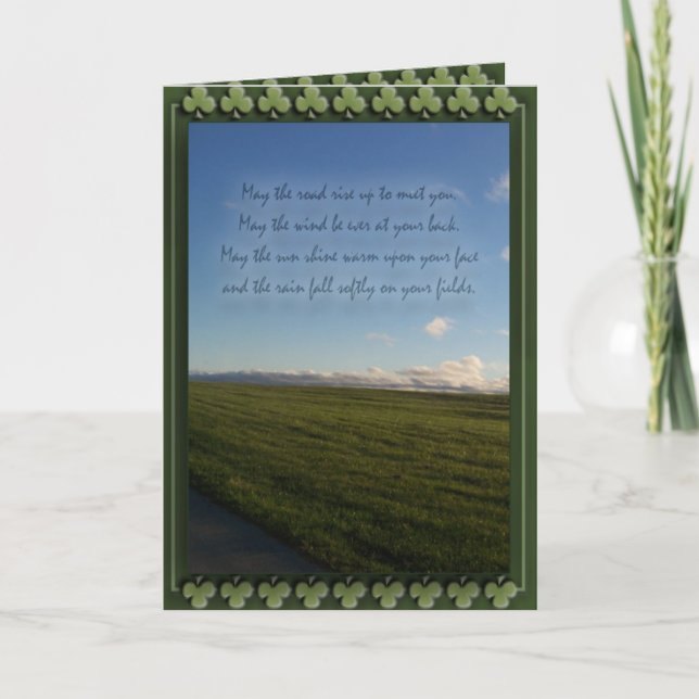 St. Patrick's Day Irish Blessing Card (Front)