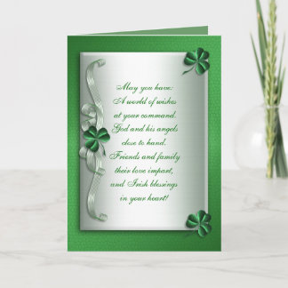 St Patrick's day Irish blessing card