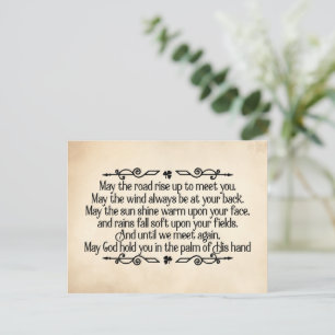 St. Patrick's Day Irish Blessing May the Road Postcard