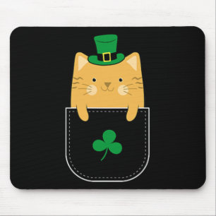 St Patricks Day Irish Cat Lover Mouse Pad