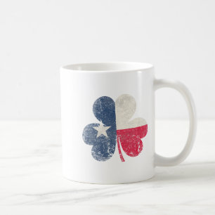 St. Patricks Day Irish Clover Texas Texan  Coffee Mug