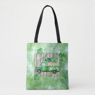 St. Patrick's Day Irish Clovers Vintage Truck  Tote Bag