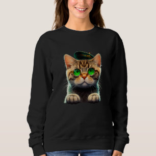 St Patrick's Day Irish Cute Cat Mom Dad Kitties Sweatshirt