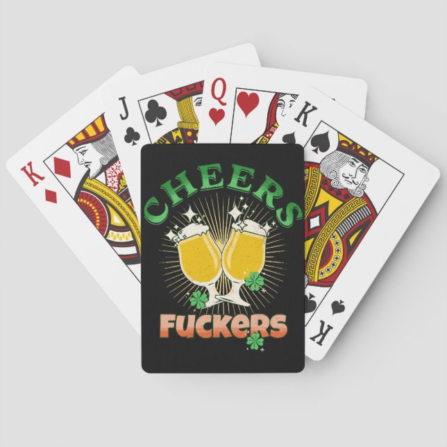  St Patricks Day Irish Drinkin Playing Cards (Back)