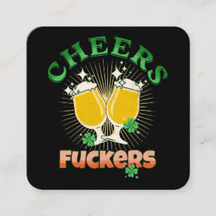 St Patricks Day Irish Drinkin Square Business Card