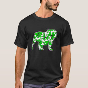 St. Patrick's Day Irish English Bulldog Dog Shamro T-Shirt