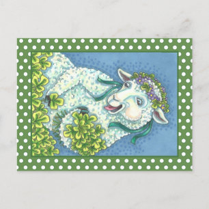 ST. PATRICK'S DAY IRISH EWE, SHEEP POSTCARD