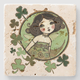 St. Patrick's Day Irish Fairy Stone Coaster