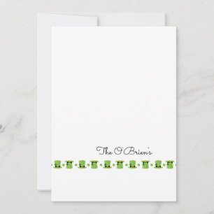 St Patricks Day Irish Family Name Green Greeting Card