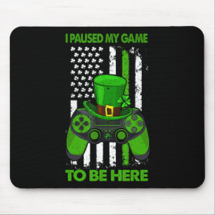 St Patricks Day Irish Flag Gamer Video Game Contro Mouse Pad