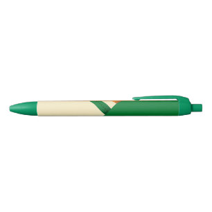 St Patrick's Day Irish Flag Shamrock Black Ink Pen
