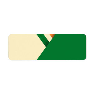 St Patrick's Day Irish Flag Shamrock Return Address Label