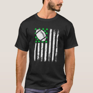 St. Patricks Day Irish Football Retro American Fla T-Shirt