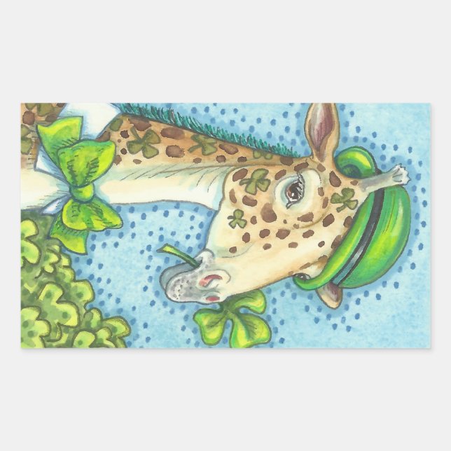 ST. PATRICK'S DAY IRISH GIRAFFE STICKERS *Sheet (Front)