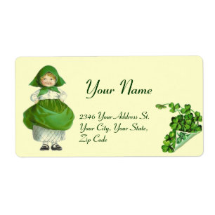 ST PATRICK'S DAY- IRISH GIRL AND SHAMROCKS