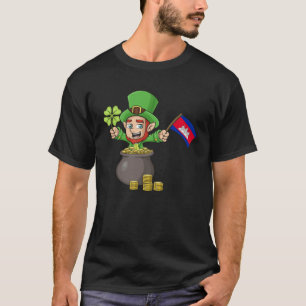 St Patricks Day Irish Green Cambodia Khmer Cambodi T-Shirt