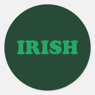 St. Patrick's Day Irish Green Classic Round Sticker