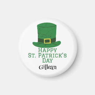 St. Patrick's Day Irish green hat lucky Shamrock Magnet