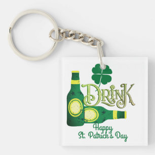 St. Patrick's Day Irish green lucky Shamrock  Key Ring