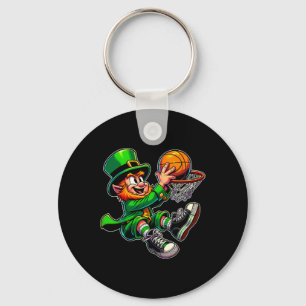 St Patrick's Day Irish Leprechaun Bysketbyll Playe Key Ring