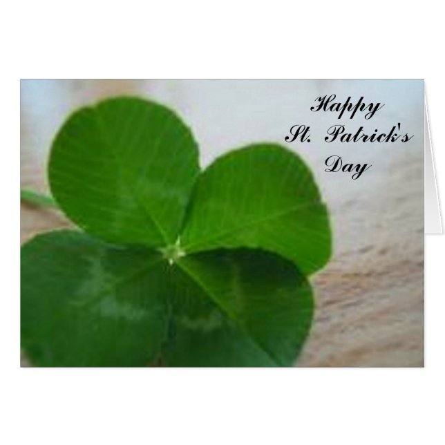 ST. PATRICK'S DAY IRISH LUCK card (Front Horizontal)