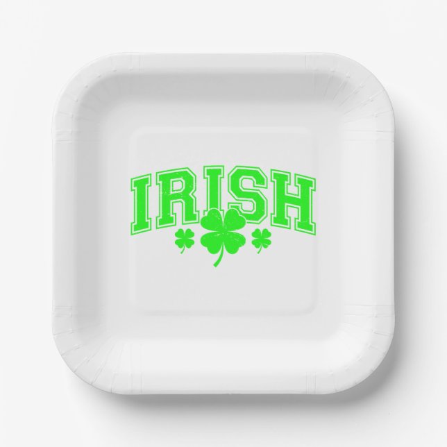 St. Patrick's Day Irish Paper Plate (Front)