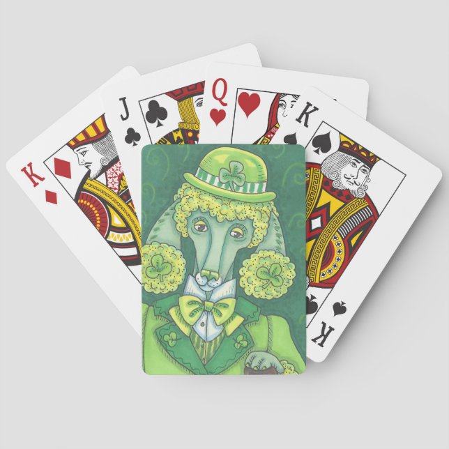 ST. PATRICK'S DAY IRISH POODLE PLAYING CARDS Poker (Back)
