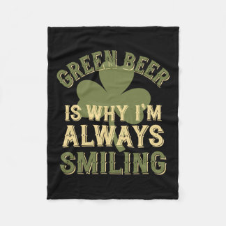 St Patricks Day Irish Pride Shamrock Parade Lucky  Fleece Blanket