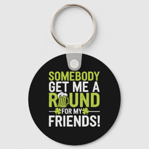 St Patricks Day Irish Pride Shamrock Parade Lucky Key Ring