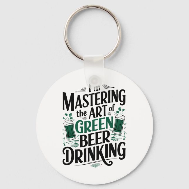 St Patricks Day Irish Pride Shamrock Parade Lucky  Key Ring (Front)
