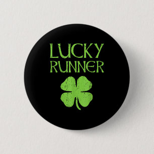 St. Patrick's Day Irish Running For Lucky Runners  6 Cm Round Badge