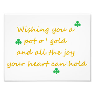 St. patrick's Day Irish Saying 8.5"x11" Print
