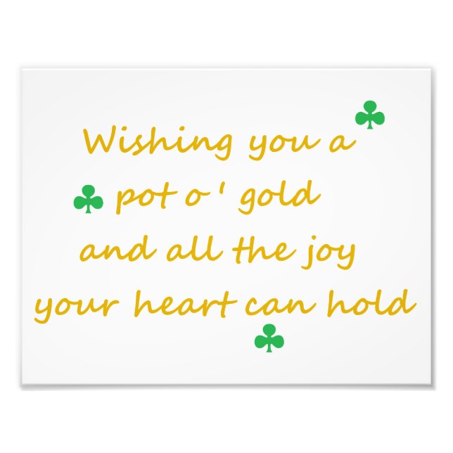 St. patrick's Day Irish Saying 8.5"x11" Print (Front)