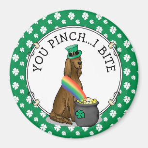 St. Patrick's Day Irish Setter Dog (red 1) Funny Magnet