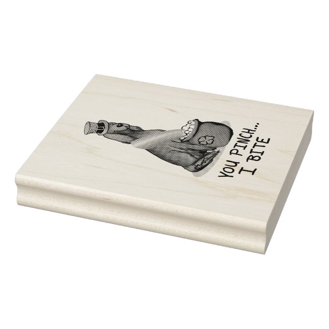 St. Patrick's Day Irish Setter Dog (red 1) Funny Rubber Stamp (Stamp)