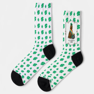 St. Patrick's Day Irish Setter Dog (red 1) Funny Socks