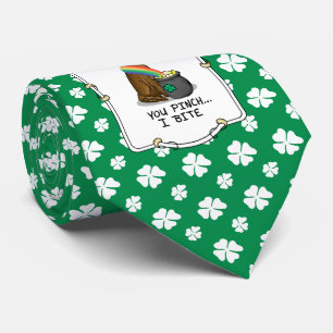 St. Patrick's Day Irish Setter Dog (red 1) Funny Tie