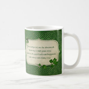 St. Patrick's Day Irish Shamrock Blessing Coffee Mug