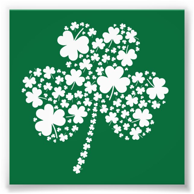 St Patrick's Day Irish Shamrock Clover Photo Print (Front)