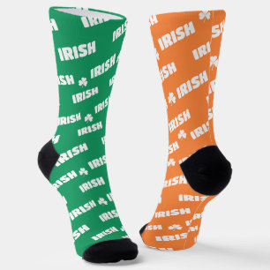 St Patricks Day Irish Shamrock Odd  Socks