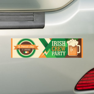 St Patrick's Day Irish Shamrock Party Bumper Sticker