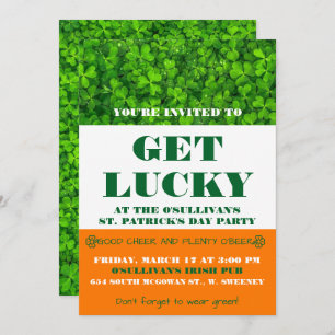 St. Patricks Day Irish Shamrock Party Invitation