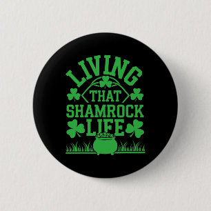 St Patricks Day Irish Shamrock Shenanigan Ireland 6 Cm Round Badge