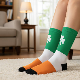 St Patricks Day Irish Shamrock  Socks