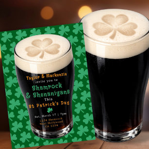 St Patricks Day Irish Shamrocks And Shenanigans Invitation
